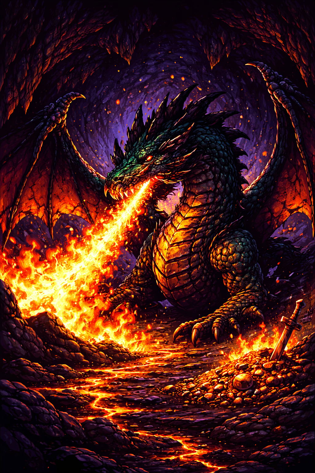 Dragon of the Pixel Realm