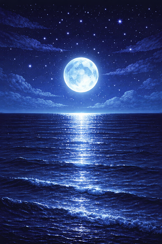 Moonlit Pixel Ocean
